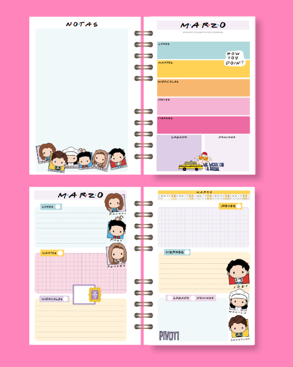 Producto - AGENDA FRIENDS - semana a la vista - 7