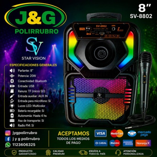 Producto - PARLANTE STAR VISION SV8802