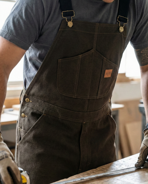 Producto - Overol Americano Bull Verde - Trabajo 13 onzas