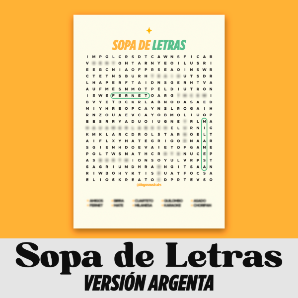 Producto - SOPA DE LETRAS (Version Argenta)