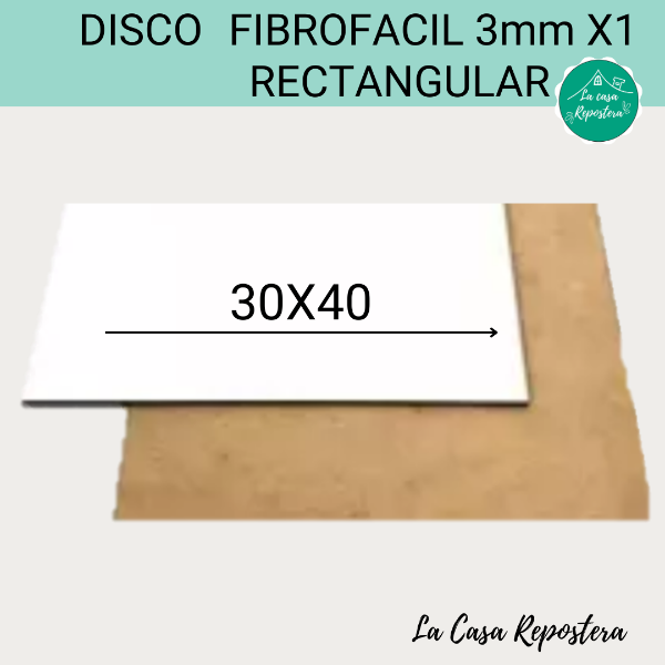 Producto - DISCO FIBROFACIL 3mm RECTANGULAR 30x40 cm x1