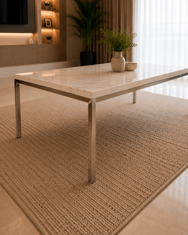 Producto - MESA MARMOLADA CON PATAS METÁLICAS