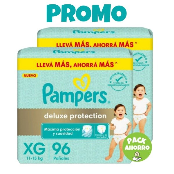 Producto - Promo Deluxe Pack x2 Pampers Deluxe Protection XG96 (192 Pañales)