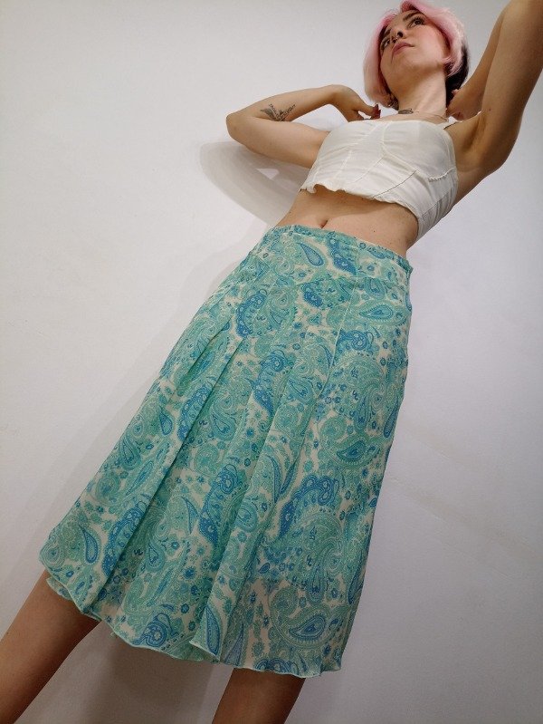 Producto - "Falda Dosmilera Cielo" #Marca Commastyle#