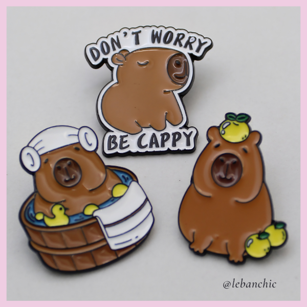 Producto - Pin Set Capy Lazy