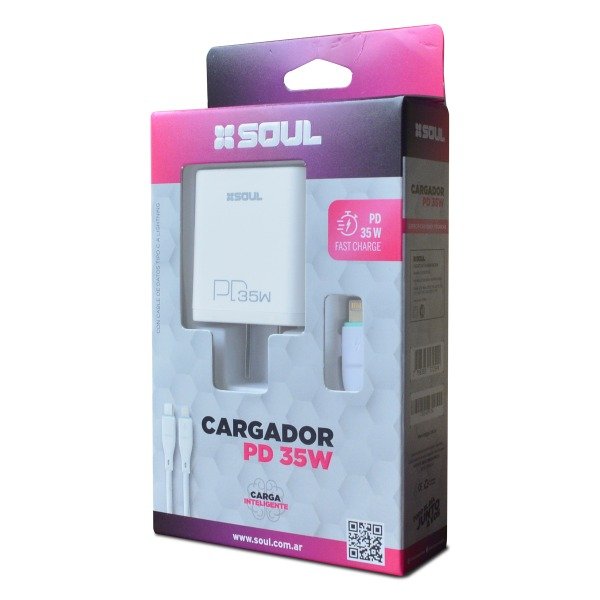 Producto - CARGADOR SOUL 35W PDC CON CABLE LIGHTNING - 0