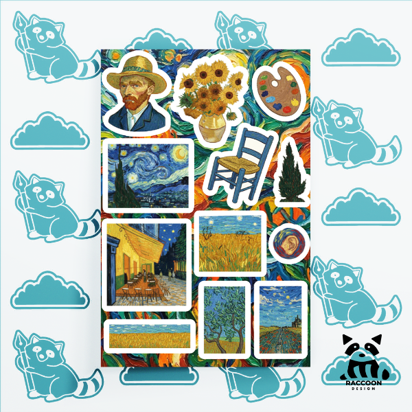 Producto - Plancha de Stickers Vincent Van Gogh