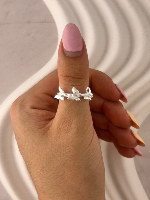 Producto - ANILLO DE PLATA MARIPOSAS 0145
