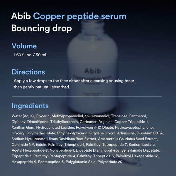 Producto - Abib Copper Peptide Serum Bouncing Drop 50ml - 2