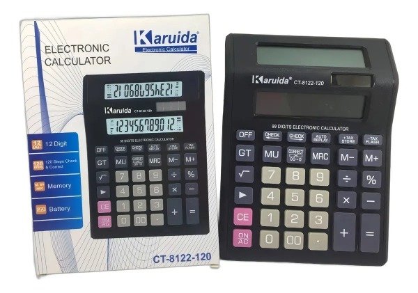 Producto - CALCULADORA KARUIDA DOBLE VISOR CT-8122-120