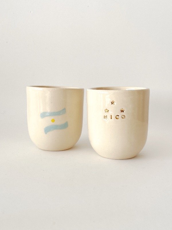 Producto - 10 vasos argentina oro