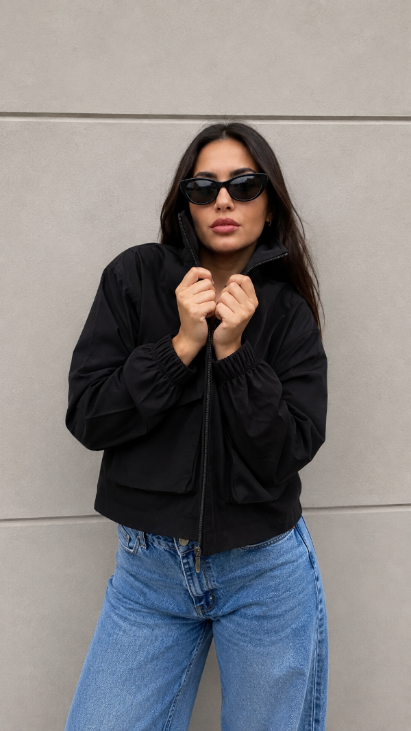 Producto - Campera Gabardina Negra - 0