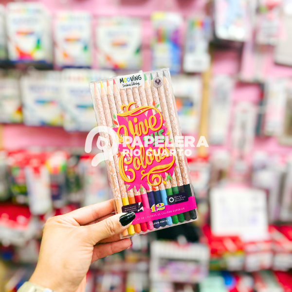Producto - LÁPIZ DE COLOR MOOVING VIVE TUS COLORES x12L