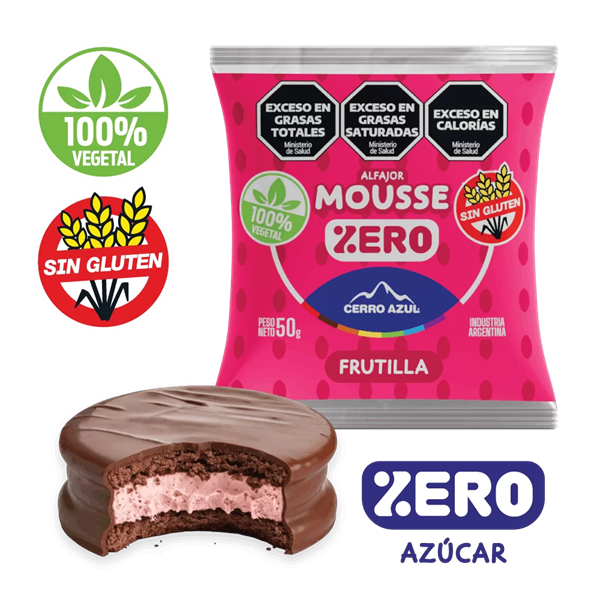 Producto - Alfajor Mouse de Fresas Sin Azúcar Cerro Azul