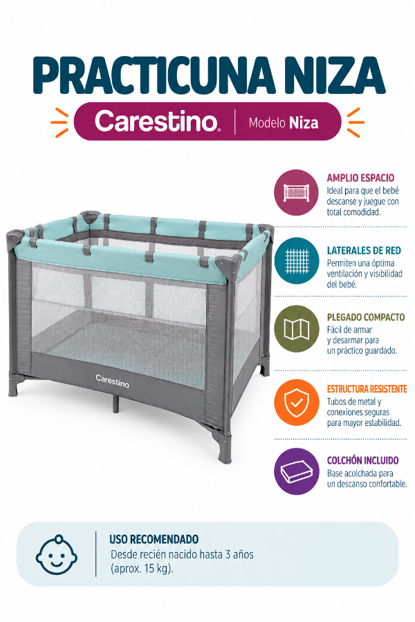 Producto - Practicuna Carestino Niza Aguamarina - 1