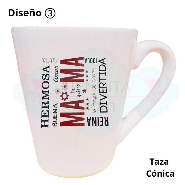 Producto - TAZAS DECO BLANCAS DISEÑO FRASES MAMÁ - 6