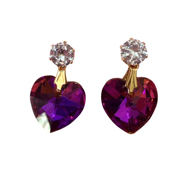 Producto - Aros Swarovs Violeta-Titanio