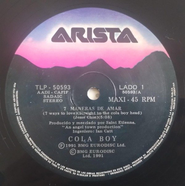 Producto - COLA BOY 7 Ways To Love Vinilo 12 ARG 1991 3 Mixes House - 1