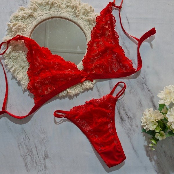 Producto - Conjunto puntilla y less regulable- talle 85