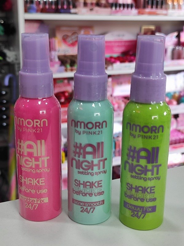 Producto - Fijador de maquillaje en spray ALL NIGHT PINK21