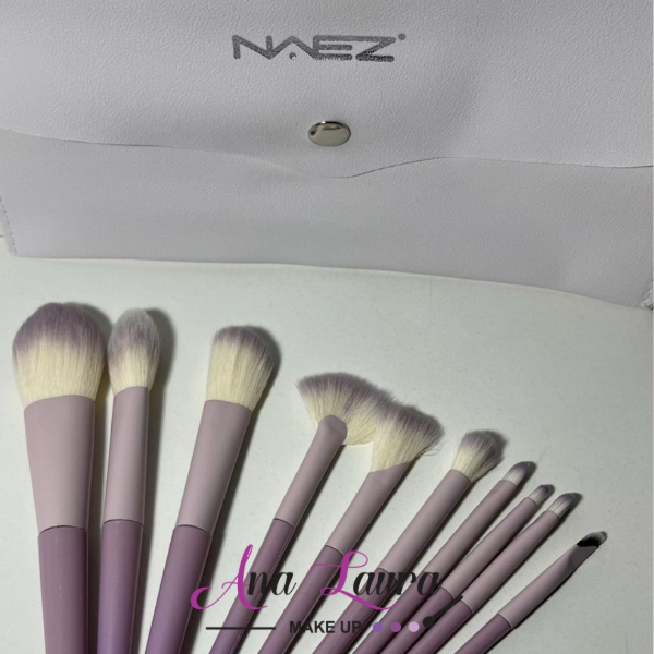 Producto - Set de brochas Naez estuche plateado