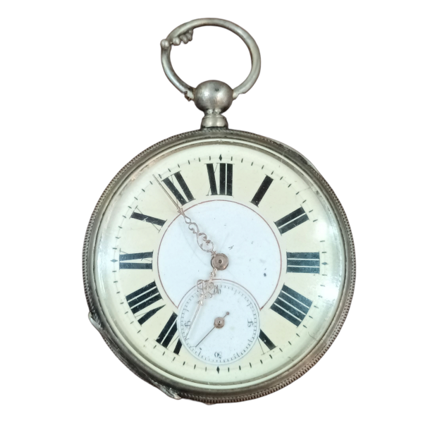 Producto - Reloj de bolsillo Suizo caja de plata mecanismo a llave