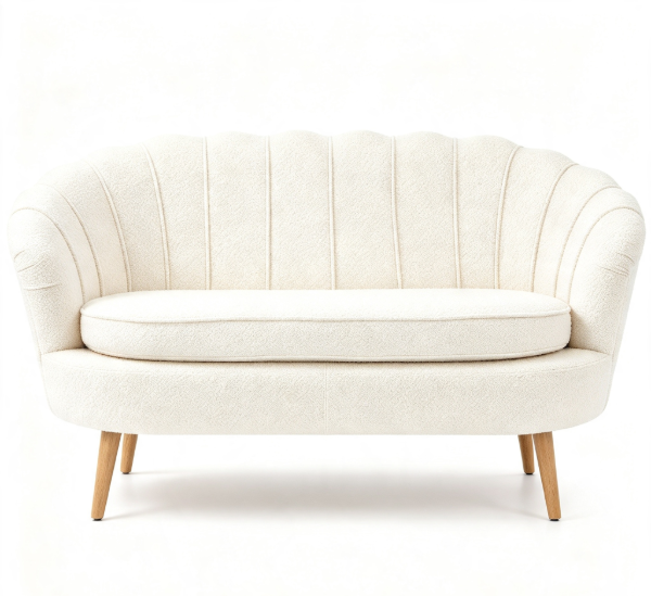Producto - Sofá Pétalo 2 Cuerpos Premium 150 cm - Diseño Vainilla/Canelón - 0