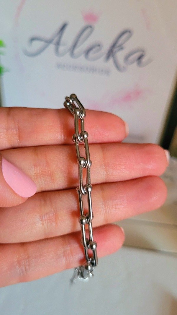 Producto - Conjunto pulsera y aros tiffany de acero quirúrgico - 6
