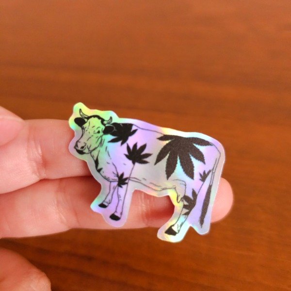 Producto - 4CM TORNASOLADO UV VACA HOJA CANNABIS