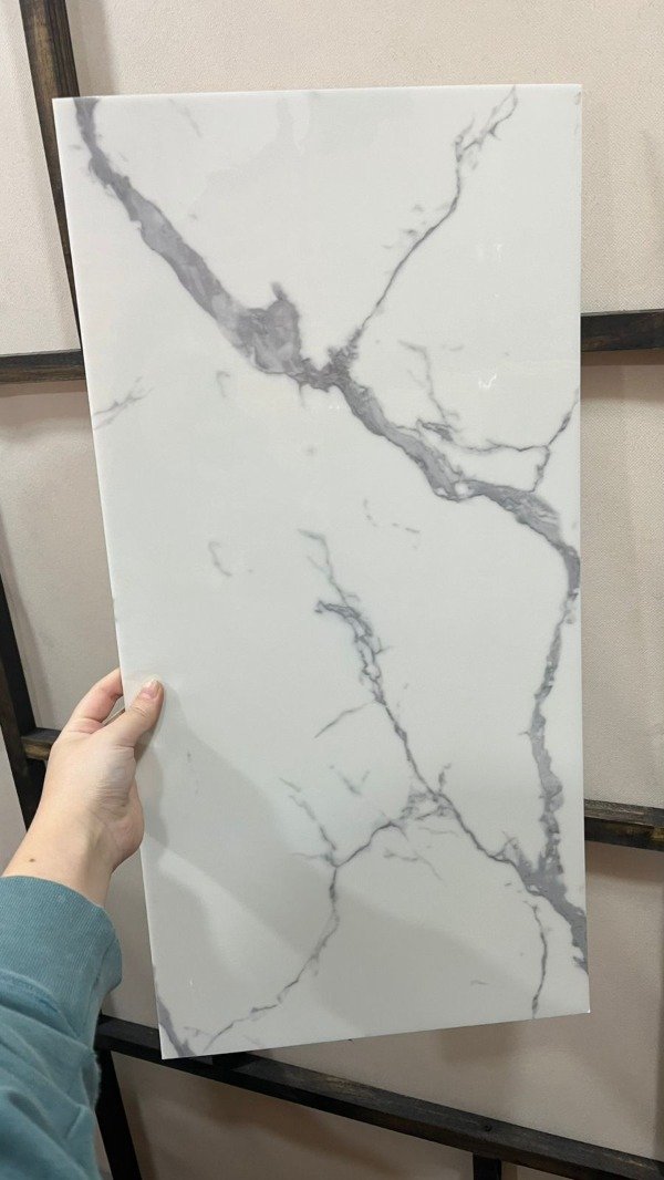 Producto - Placa Simil Marmol Autoadhesiva Blanca 30x60cm