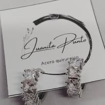 Producto - Argollas con strass cuadrado
