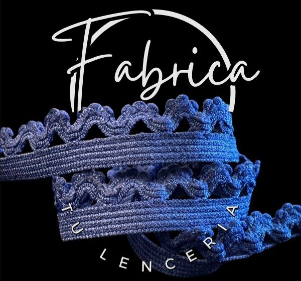 Producto - Picot Serrucho Azul Noche 12 mm ELACIN (1 metro)