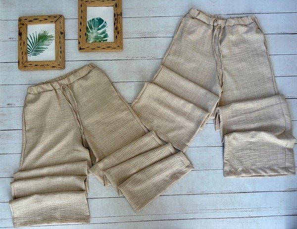 Pantalón recto crepé