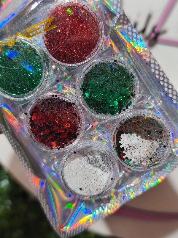 Producto - Glitter y copos navidad x 6