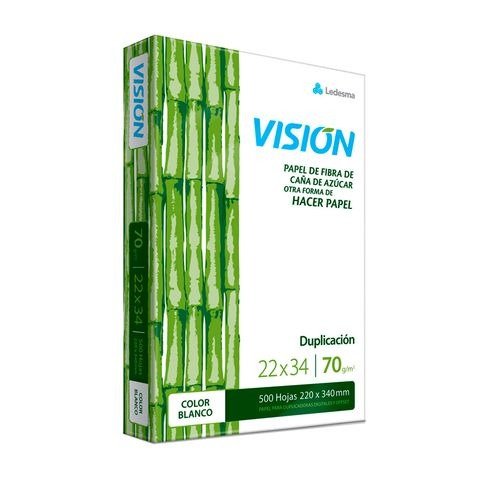 Producto - RESMA 22X34CM 70GRS/M2 500 HOJAS VISION