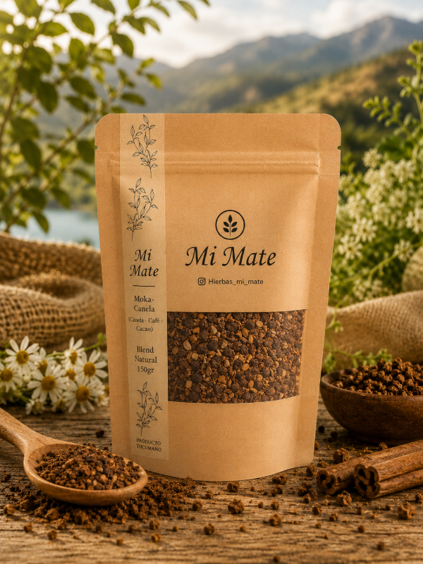 Producto - Moka - Canela (Cacao - Café - Canela) - Doypack x 50 gr