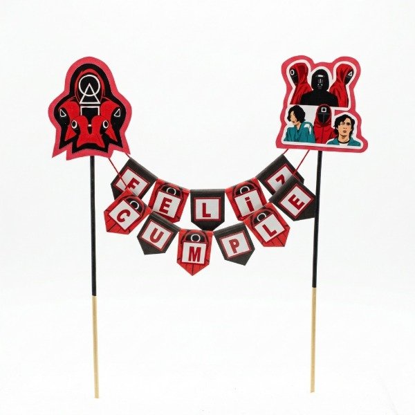 Producto - Topper banderin El juego del calamar