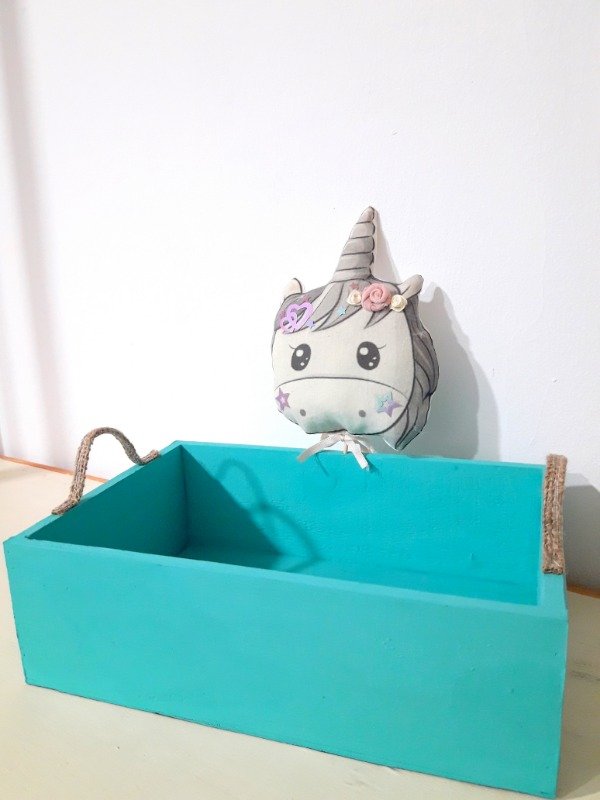 Cajoncito Organizador Infantil De Madera Nórdico Montessori unicornio