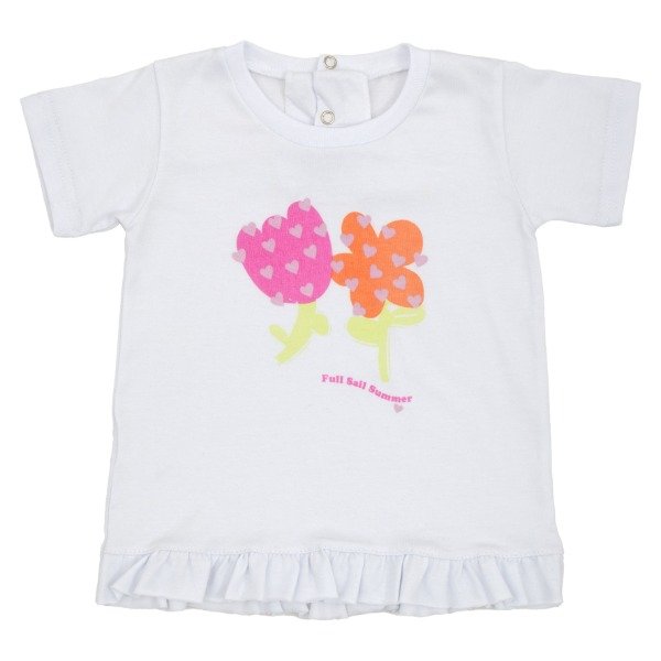 Producto - CONJUNTO SHORT CON MOÑOS Y REMERA FLORES