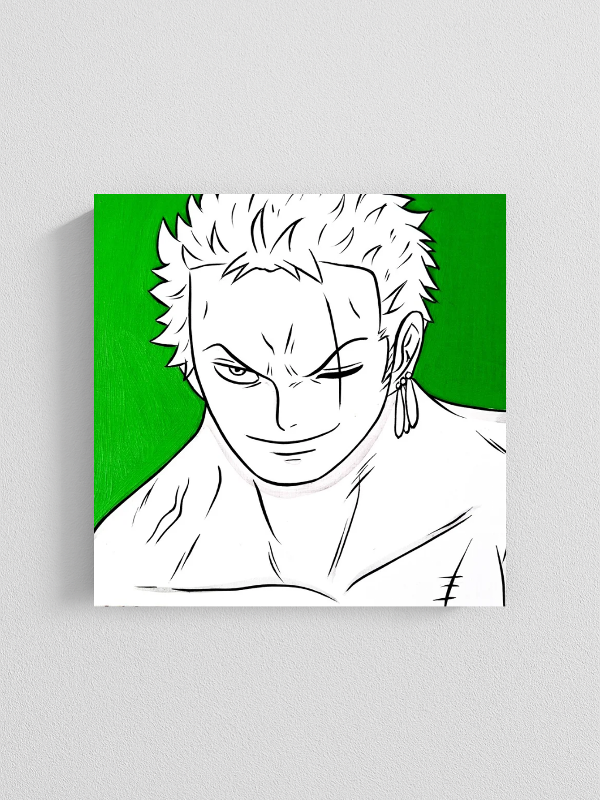 Producto - Cuadro Zoro  -One piece- (17x17cm)
