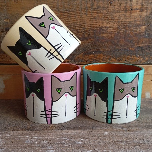 Producto - Maceta GATITOS cilindro