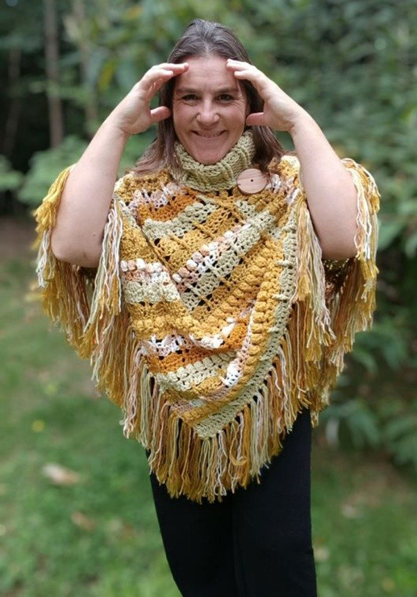 Producto - Poncho combinado Maiz