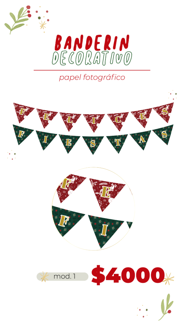 Producto - Banderin Felices Fiestas