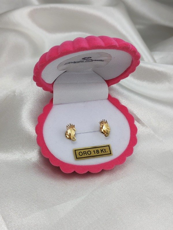 Producto - Aros Caballito de Mar Oro 18kt Cierre a Rosca - 4