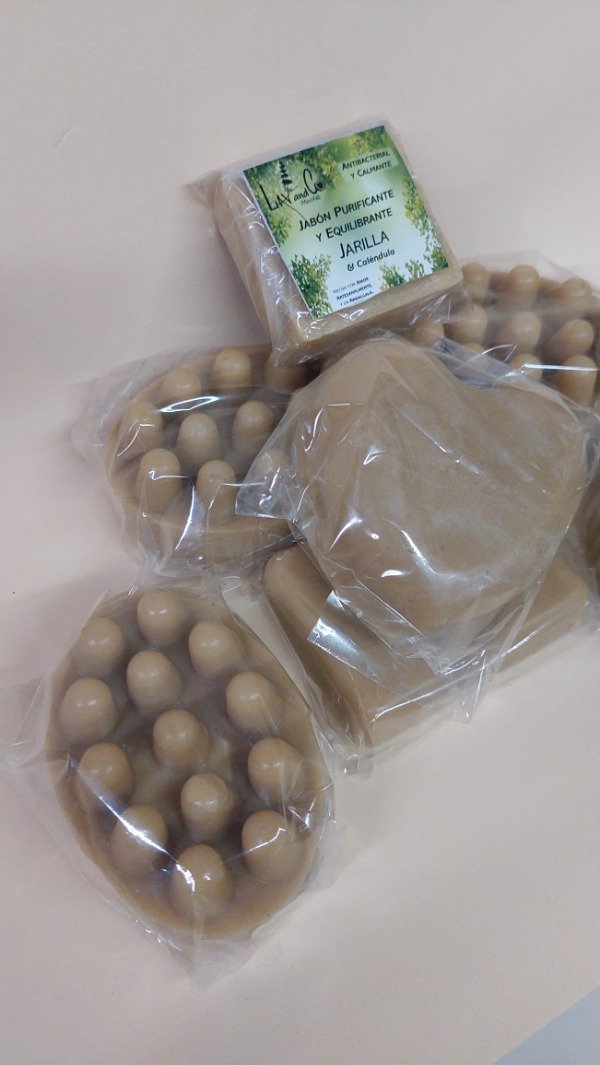 Producto - Jabón Purificante y Equilibrante Jarilla y Caléndula
