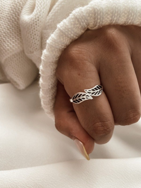 Producto - Anillo hojitas esmaltado AQ