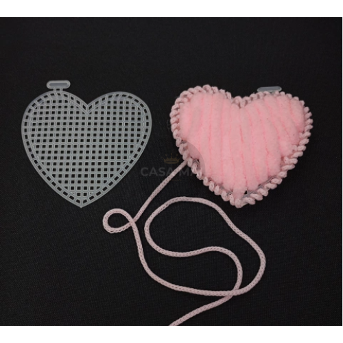 Producto - Canvas Plástico Corazón 7,5x7 cm (CM19) Base rígida decorativa para bolsos