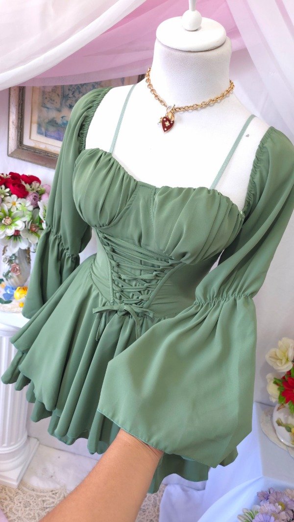 Producto - Vestido Coquette Samantha Verde! IMPORTADO NUEVO - 2