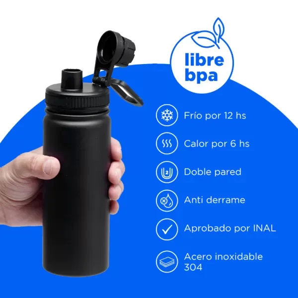 Producto - Botella Térmica 500 ml OZZ Negro - 3