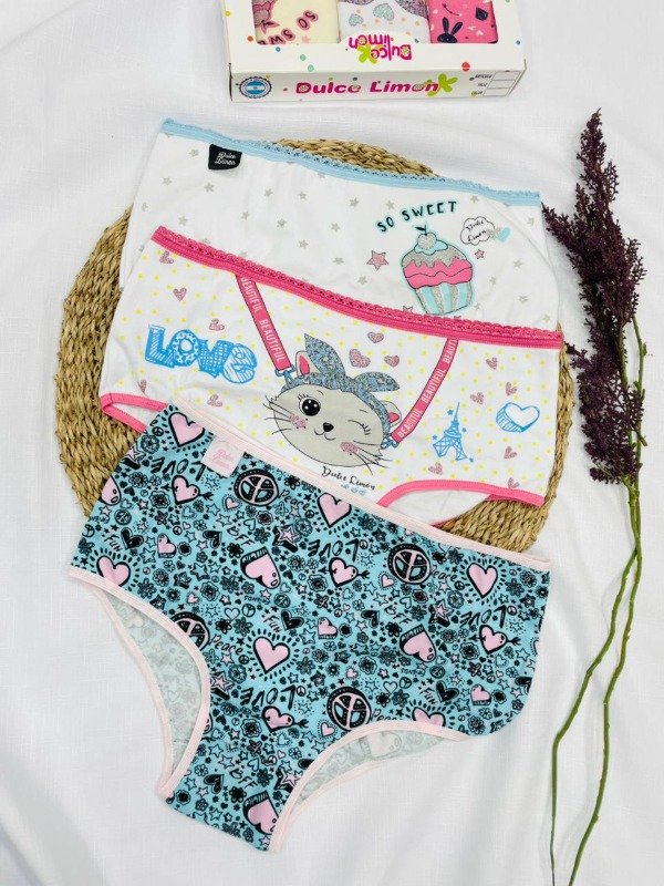Producto - Art. 1923/4- DULCE LIMON - PACK X3 Bombacha de Niña